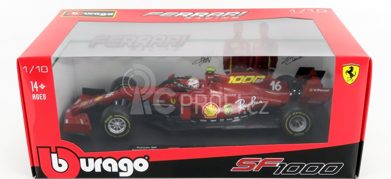 Bburago Ferrari F1  Sf1000 Team Scuderia Ferrari N 16 1:18, červená