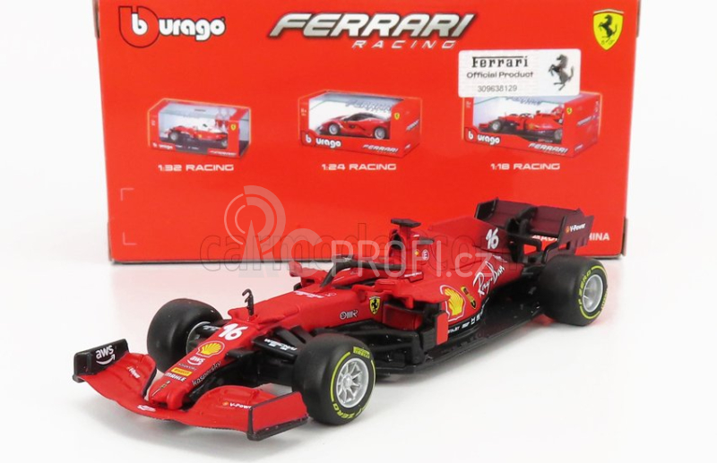 Bburago Ferrari F1 Sf21  Team Scuderia Ferrari Mission Winnow N 16 Season 2021 Charles Leclerc 1:43 Red