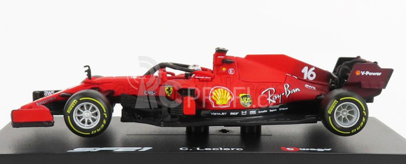 Bburago Ferrari F1 Sf21 Team Scuderia Ferrari Mission Winnow N 16 1:43, červená