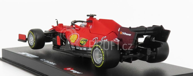 Bburago Ferrari F1 Sf21  Team Scuderia Ferrari Mission Winnow N 16 Season 2021 Charles Leclerc  - Con Pilota E Vetrina - With Pilot And Showcase 1:43 Red