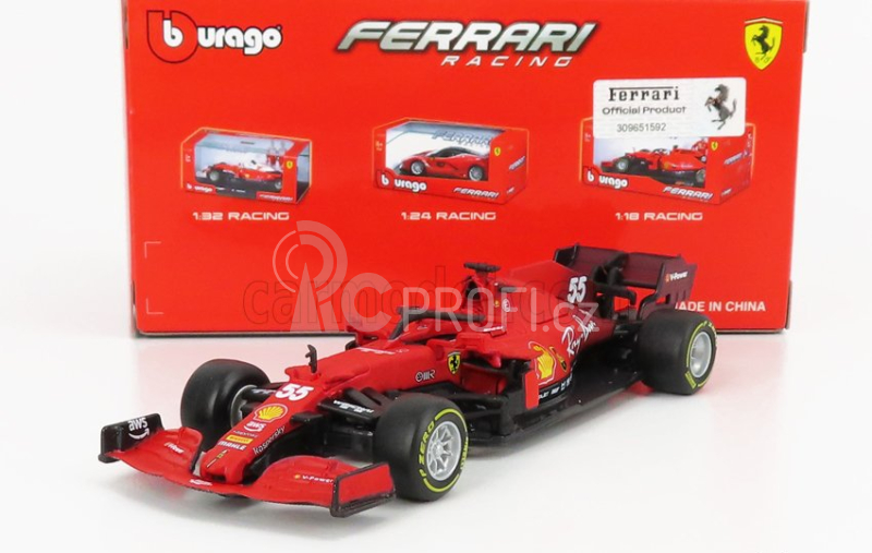 Bburago Ferrari F1 Sf21 Team Scuderia Ferrari Mission Winnow N 55 1:43, červená