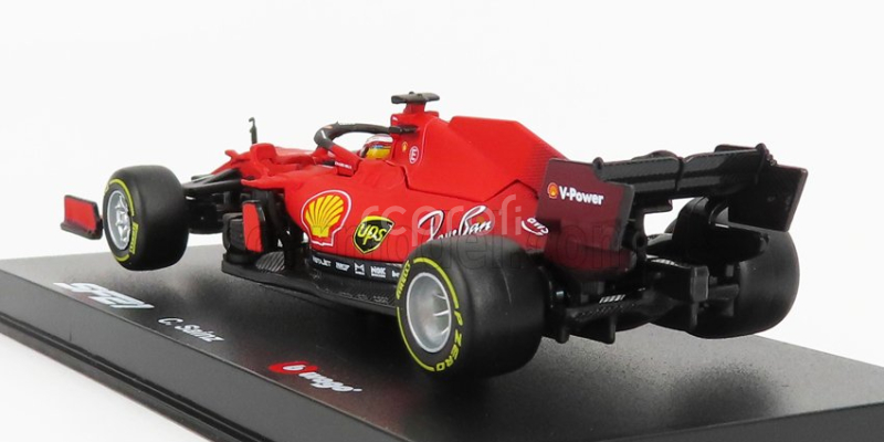Bburago Ferrari F1 Sf21  Team Scuderia Ferrari Mission Winnow N 55 Season 2021 Carlos Sainz Jr.  - Con Pilota E Vetrina - With Pilot And Showcase 1:43 Red