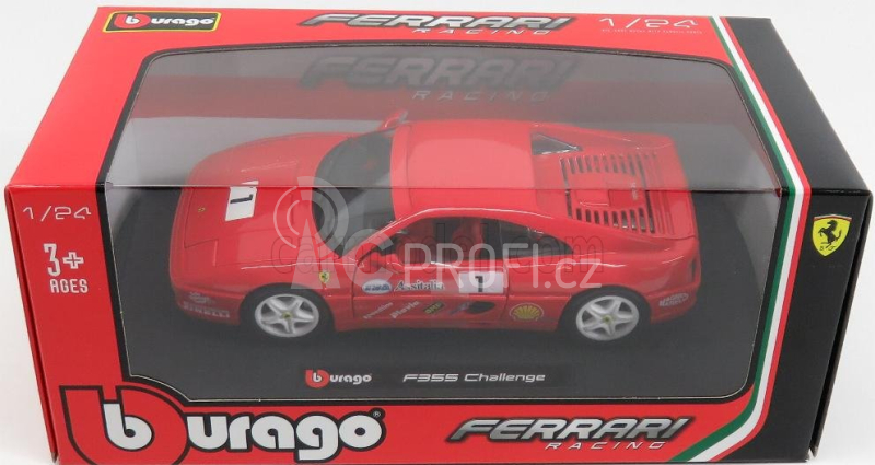 Bburago Ferrari F355 Challenge 1:24 červená