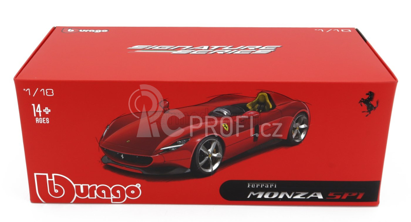 Bburago Ferrari Monza Sp1 2018 - Exclusive Carmodel 1:18 Red Met