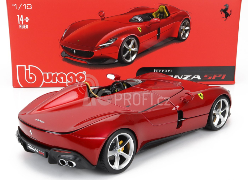 Bburago Ferrari Monza Sp1 2018 - Exclusive Carmodel 1:18 Red Met