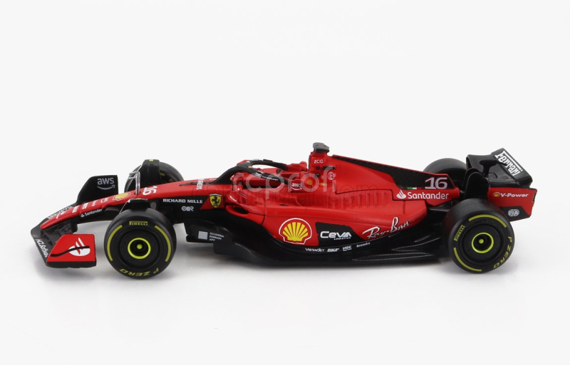 Bburago Ferrari Set F1 4x Sf-23 Team Scuderia Ferrari N 16 Season 2023 Charles Leclerc - N 55 Pole Position 3rd Monza Italy Gp 2023 Carlos Sainz - F1-75 N 16 2nd Monza Gp Italy (pole Position) 2022 Charles Leclerc - N 55 Season 2022 Carlos Sainz 1:43 Červená Černá Žlutá