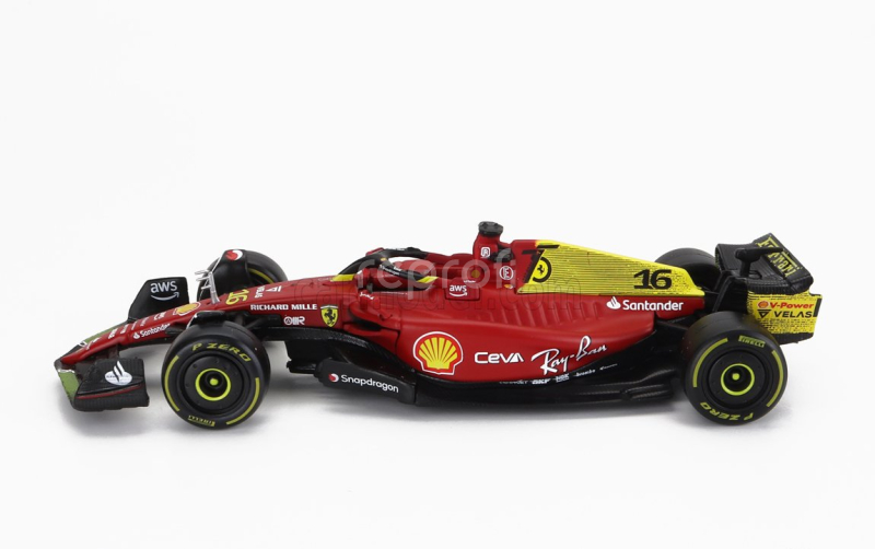 Bburago Ferrari Set F1 4x Sf-23 Team Scuderia Ferrari N 16 Season 2023 Charles Leclerc - N 55 Pole Position 3rd Monza Italy Gp 2023 Carlos Sainz - F1-75 N 16 2nd Monza Gp Italy (pole Position) 2022 Charles Leclerc - N 55 Season 2022 Carlos Sainz 1:43 Červená Černá Žlutá