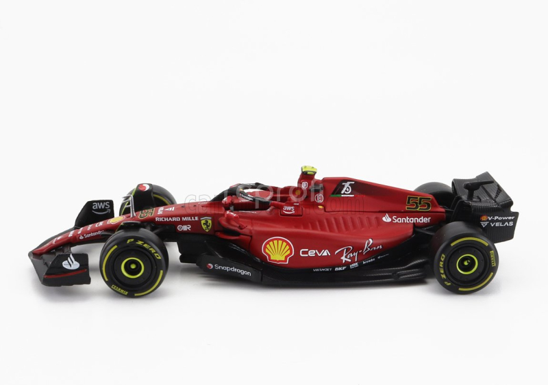 Bburago Ferrari Set F1 4x Sf-23 Team Scuderia Ferrari N 16 Season 2023 Charles Leclerc - N 55 Pole Position 3rd Monza Italy Gp 2023 Carlos Sainz - F1-75 N 16 2nd Monza Gp Italy (pole Position) 2022 Charles Leclerc - N 55 Season 2022 Carlos Sainz 1:43 Červená Černá Žlutá