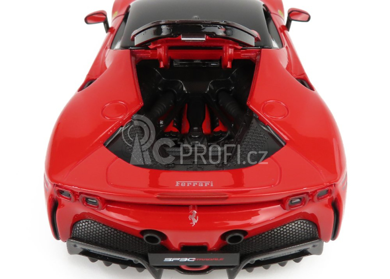 Bburago Ferrari Sf90 Stradale Hybrid 1000hp 2019 1:18 Červená Černá