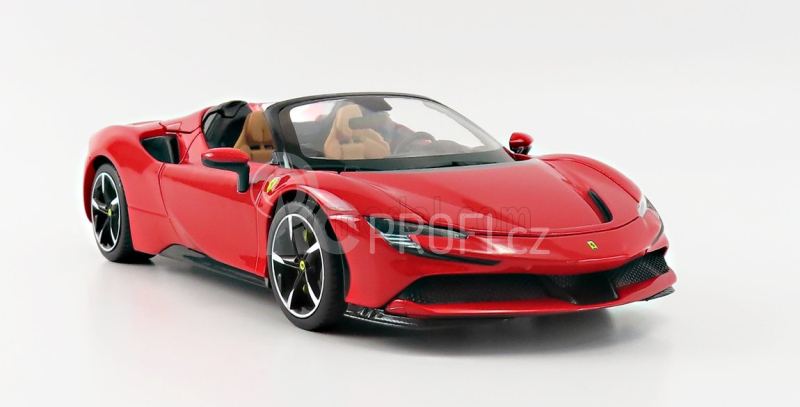 Bburago Ferrari Sf90 Stradale Hybrid Spider 1000hp Open 2020 1:18, červená