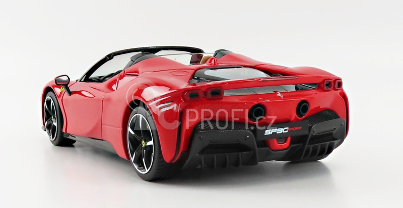 Bburago Ferrari Sf90 Stradale Hybrid Spider 1000hp Open 2020 - Exclusive Carmodel 1:18 Rosso Corsa 322 - Červená