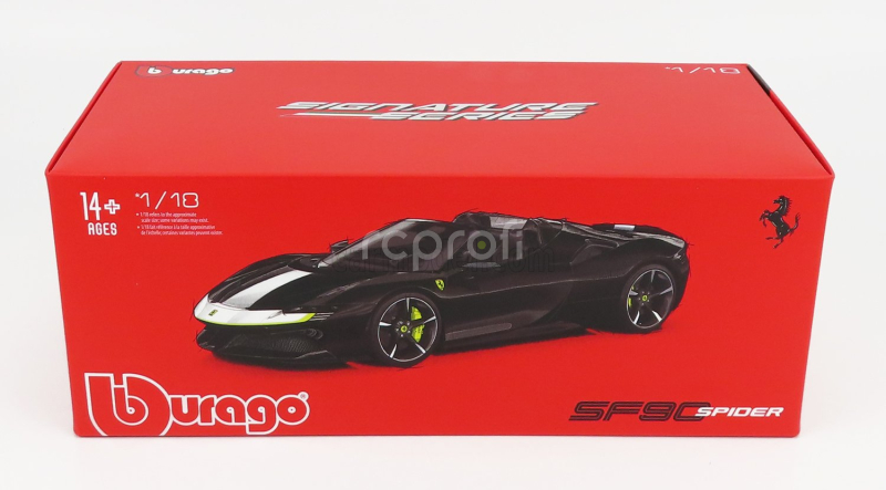 Bburago Ferrari Sf90 Stradale Spider Assetto Fiorano 2019 1:18 Black