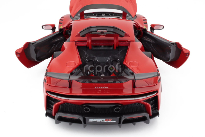 Bburago Ferrari Sf90 Xx Stradale 2024 1:18 Rosso Corsa - Červená Černá
