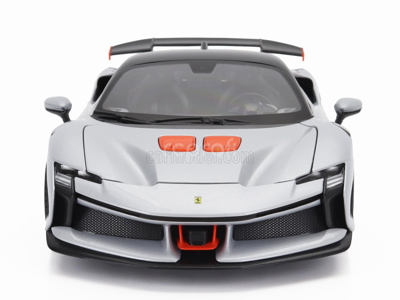 Bburago Ferrari Sf90xx Stradale 2024 1:18 Bianco Artico - Bílá Met Oranžová Černá