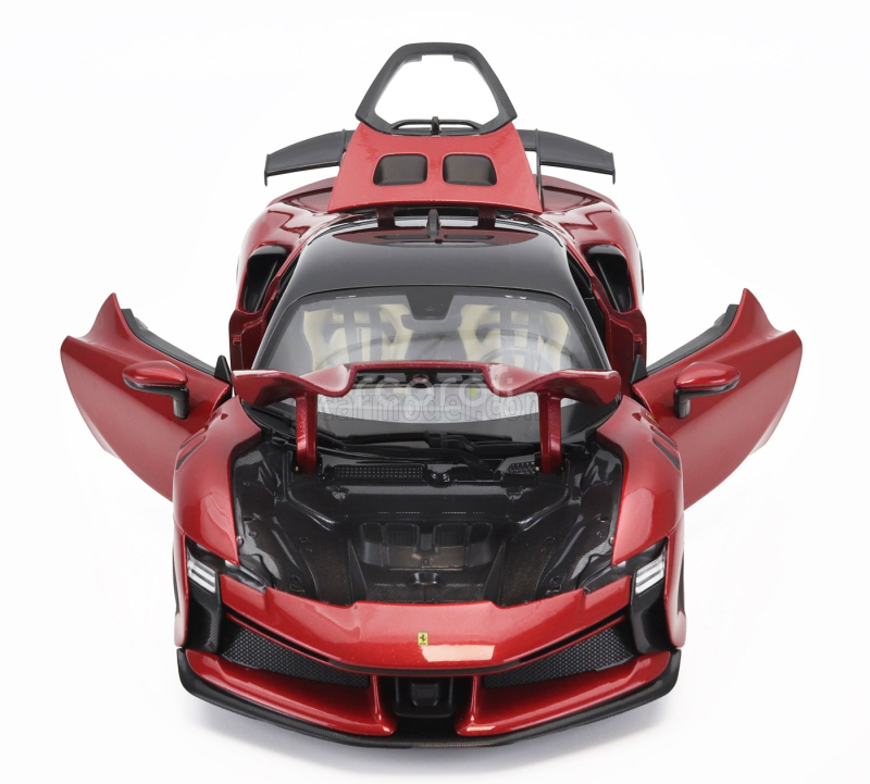 Bburago Ferrari Sf90xx Stradale 2024 1:18 Rosso Magma - Červená S Černou
