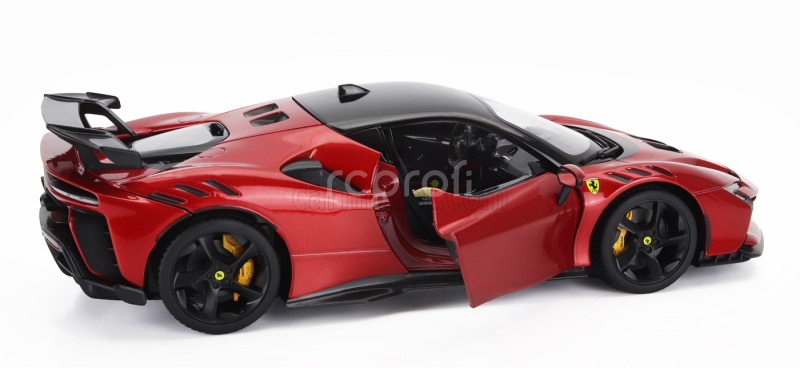 Bburago Ferrari Sf90xx Stradale 2024 1:18 Rosso Magma - Červená S Černou