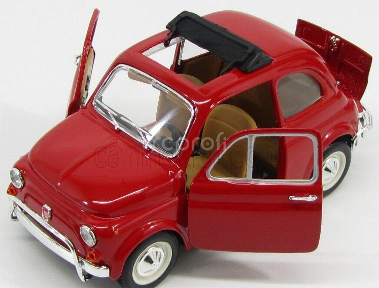 Bburago Fiat 500l Open Roof 1968 1:24 Red