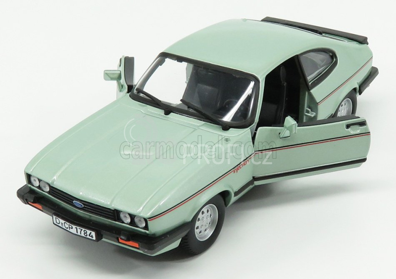 Bburago Ford england Capri Injection 1982 1:24 Světle Zelená Met