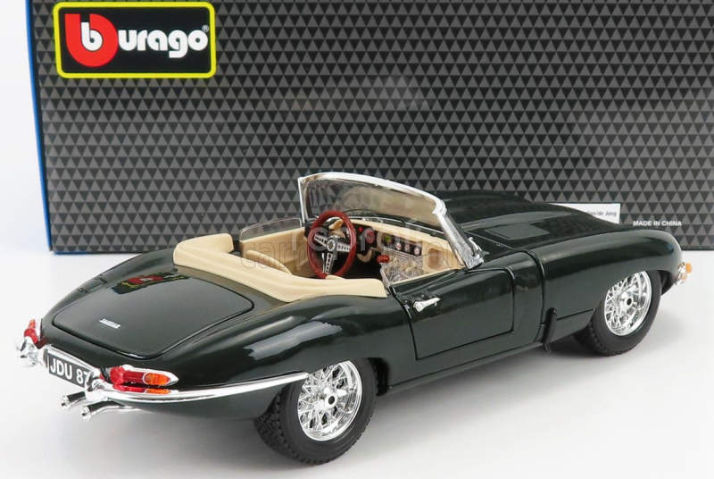 Bburago Jaguar E-type Spider 1961 1:18 Zelená