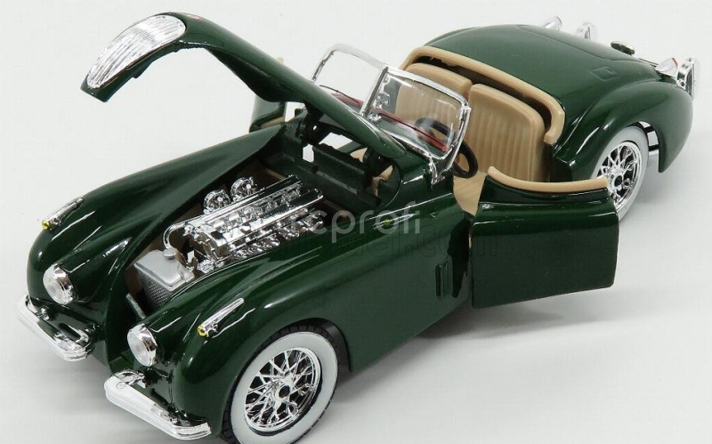 Bburago Jaguar Xk120 Cabriolet 1953 1:24 Zelená