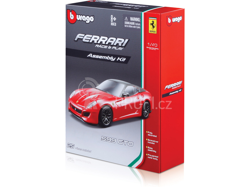 Bburago Kit Ferrari 599XX 1:43 červená metalíza