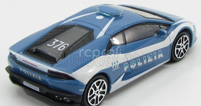 Bburago Lamborghini Huracan Lp610-4 Polizia 2014 1:43 Světle Modrá Bílá