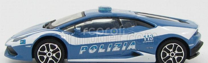 Bburago Lamborghini Huracan Lp610-4 Polizia 2014 1:43 Světle Modrá Bílá