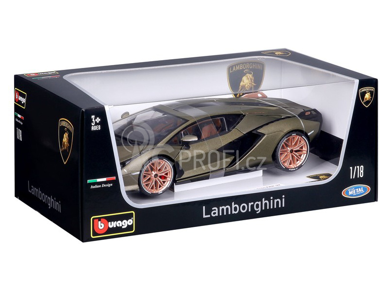 Bburago Lamborghini Sián FKP 37 1:18 zelená metalíza