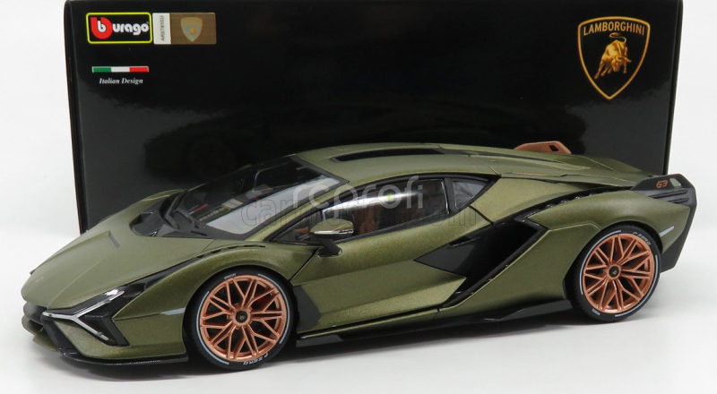 Bburago Lamborghini Sian Fkp 37 Hybrid 2020 1:18 Verde Gea - Zelená Met