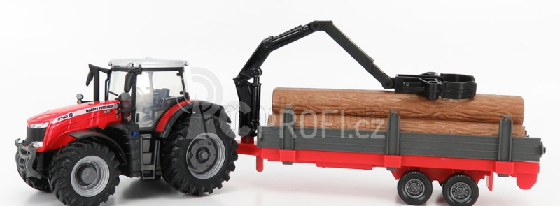 Bburago Massey Ferguson 8740S se dřevem