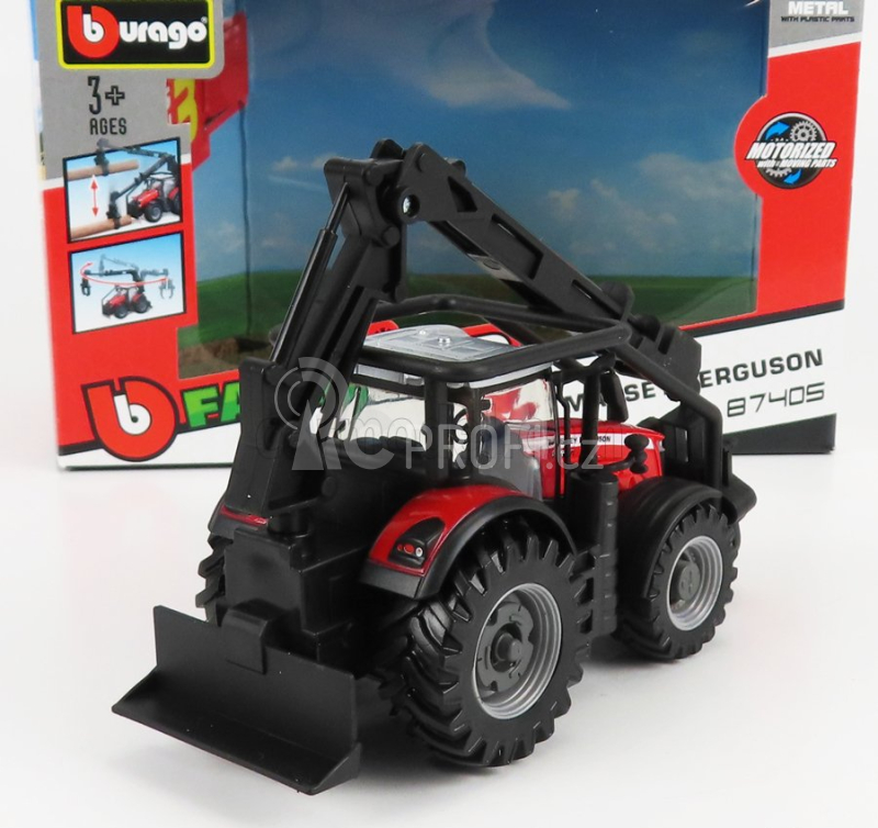 Bburago Massey ferguson 8740s Tractor Loader 2016 1:50 Red