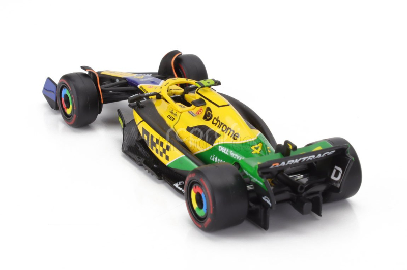 Bburago Mclaren F1  Mcl38 Team Mclaren N 4 4th Monaco Gp (senna 30th Anniversary) 2024 Lando Norris 1:43 Žlutá Zelená Černá