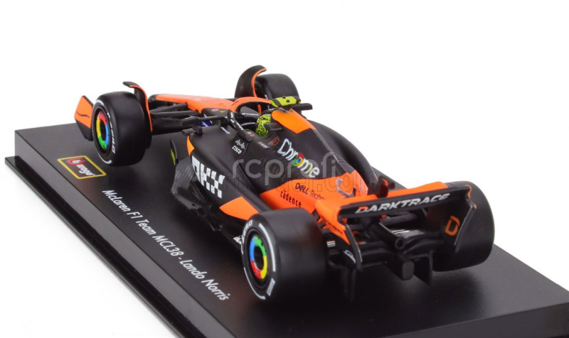 Bburago Mclaren F1  Mcl38 Team Mclaren N 4 Winner Miami Gp 2024 First F1 Victory Lando Norris - With Pilot And Showcase 1:43 Oranžová Černá