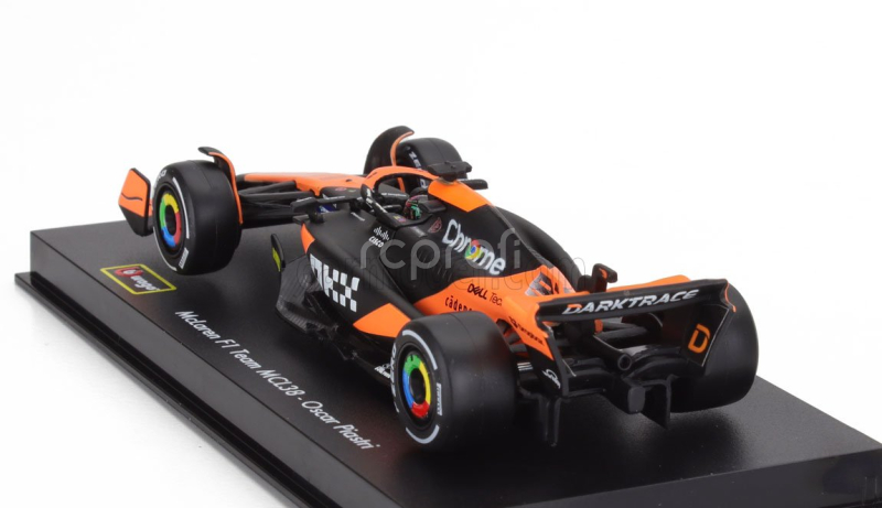 Bburago Mclaren F1  Mcl38 Team Mclaren N 81 Miami Gp 2024 Oscar Piastri - With Pilot And Showcase 1:43 Oranžová Černá