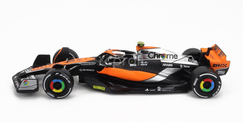 Bburago Mclaren F1  Mcl60 Team Mclaren N 4 2nd British Gp 2023 Lando Norris 1:43 Oranžová Černá Modrá