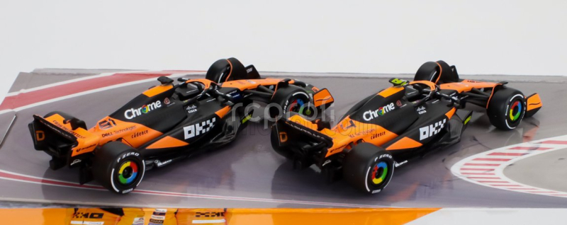 Bburago Mclaren Set F1  2x Mcl38 Team Mclaren N 4 Season 2024 Lando Norris + N 81 Season 2024 Oscar Piastri 1:43 Oranžová Černá