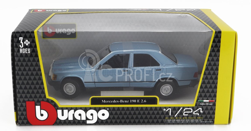 Bburago Mercedes benz 190e 1984 1:24 Diamantově Modrá