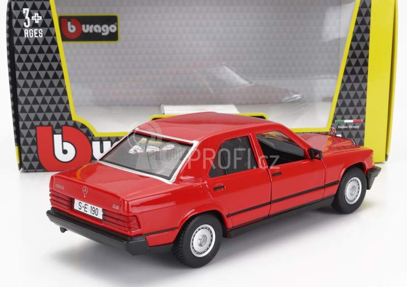 Bburago Mercedes benz 190e 1984 1:24 Red