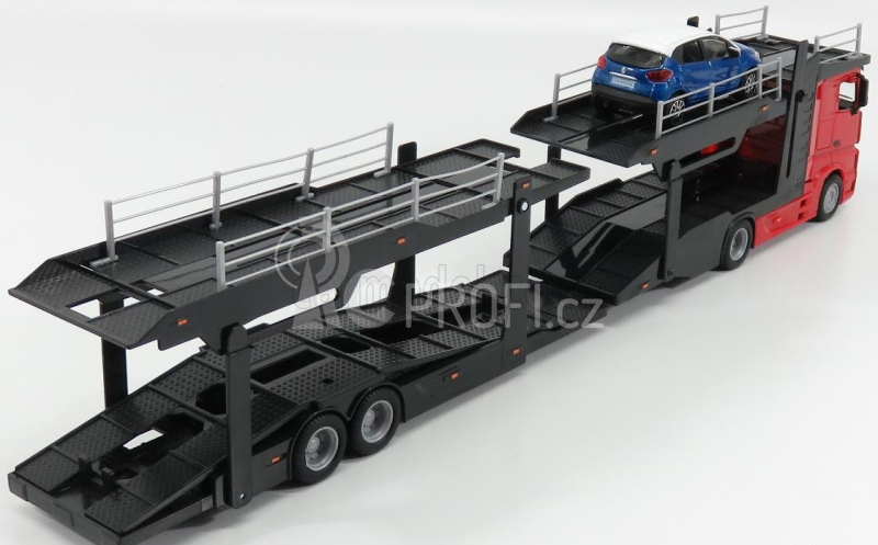 Bburago Mercedes benz Actros 2 2545 Truck Car Transporter 2016 + Renault Captur 1:43