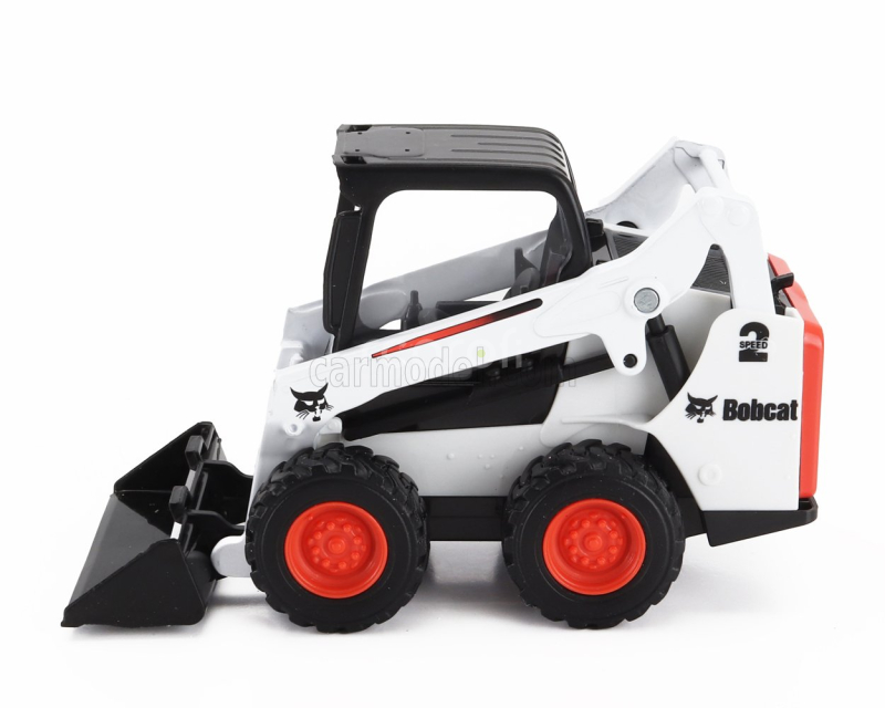 Bburago Mercedes benz Actros 2 Gigaspace Truck Pianale Trasporto Bobcat Ruspa Gommata Front Loader Scraper 2016 1:43 Černá Oranžová