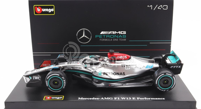 Bburago Mercedes gp F1 W13e Team Mercedes-amg Petronas F1 N 63 1:43, stříbrná