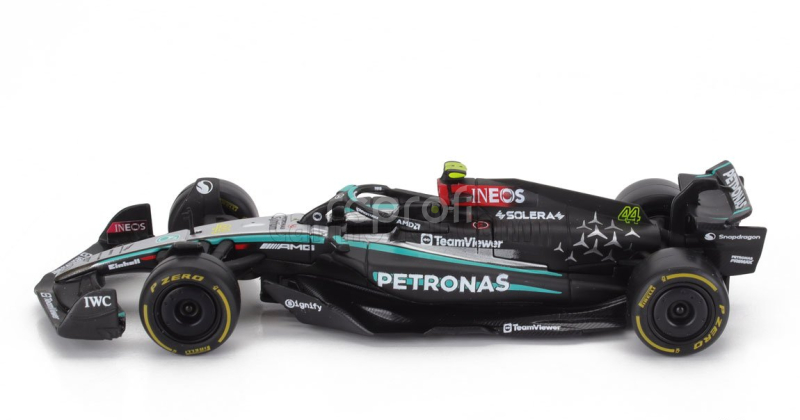 Bburago Mercedes gp F1  W15 Eq Performance Team Amg Petronas Motorsport N 44 Season 2024 Lewis Hamilton 1:43 Černá Stříbrná Zelená