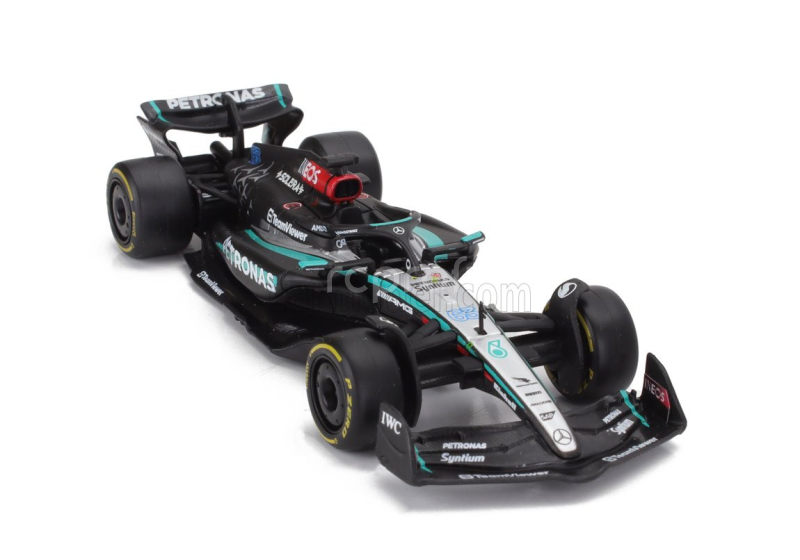 Bburago Mercedes gp F1  W15 Eq Performance Team Amg Petronas Motorsport N 63 Season 2024 George Russell 1:43 Černá Stříbrná Zelená
