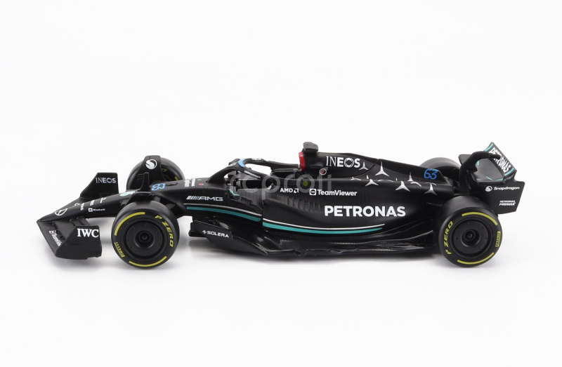 Bburago Mercedes gp Set F1  4x W14 Team Mercedes-amg Petronas Formula One N 44 Season 2023 Lewis Hamilton - N 63 Season 2023 George Russell - W13 N 44 Season 2022 Lewis Hamilton - W12 N 44 Season 2021 Lewis Hamilton 1:43 Matná Černá Stříbrná
