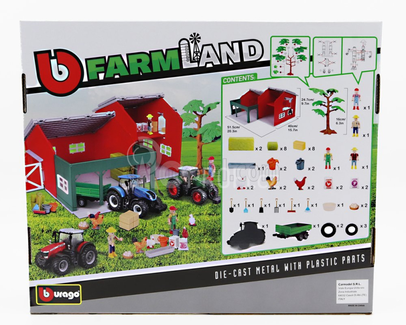 Bburago New holland Set Farm Barn & Tractor Play T7.315 Tractor 2009 1:50 Blue