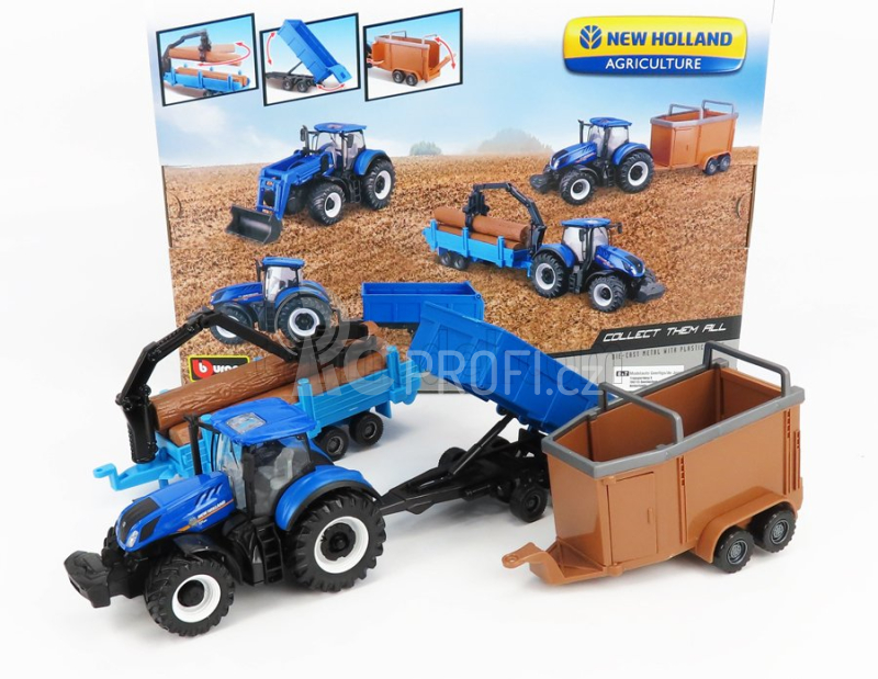 Bburago New Holland T7.315 s doplňky (dárkové balení)