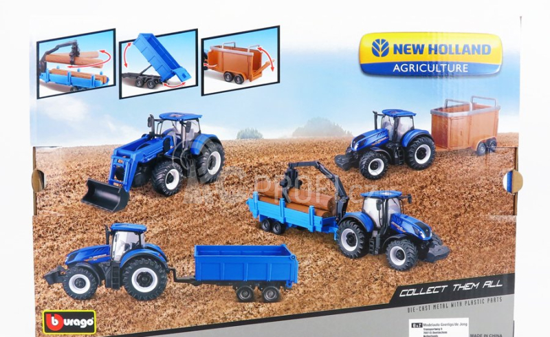 Bburago New Holland T7.315 s doplňky (dárkové balení)