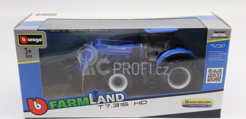 Bburago New holland T7.315 Tractor 2009 1:32 Blue