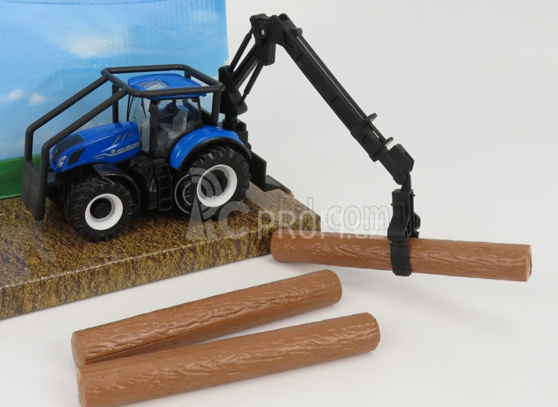 Bburago New holland T7.315 Tractor 2016 1:50 Modré Dřevo