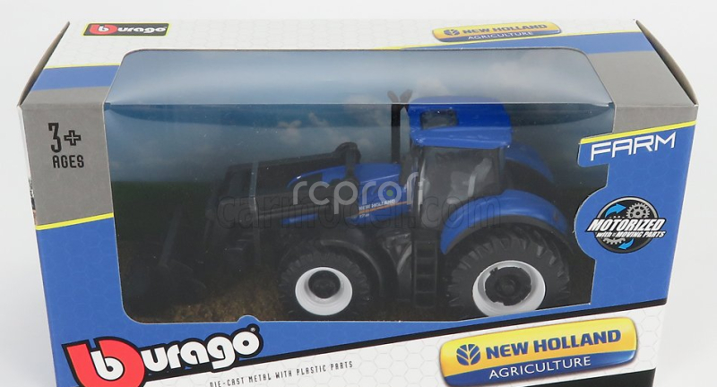 Bburago New holland T7.315 Tractor With Front Loader Scraper 2018 1:50 Blue